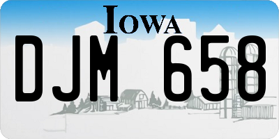 IA license plate DJM658