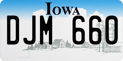 IA license plate DJM660