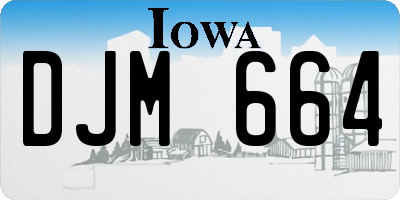 IA license plate DJM664
