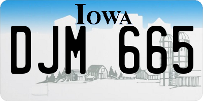 IA license plate DJM665