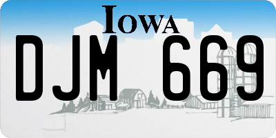 IA license plate DJM669