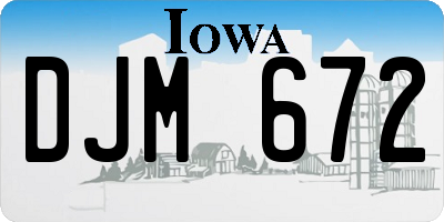 IA license plate DJM672