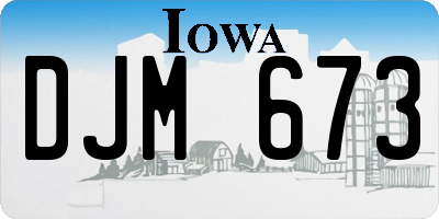 IA license plate DJM673