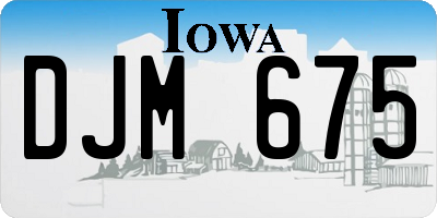 IA license plate DJM675