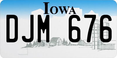 IA license plate DJM676