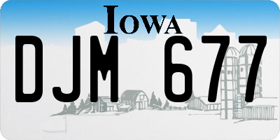 IA license plate DJM677