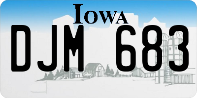 IA license plate DJM683