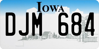 IA license plate DJM684