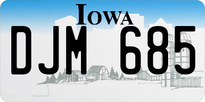 IA license plate DJM685