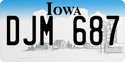 IA license plate DJM687