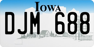 IA license plate DJM688