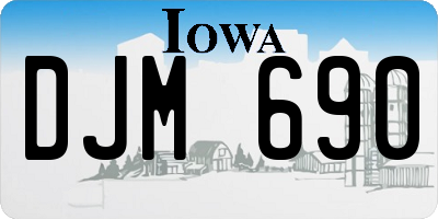 IA license plate DJM690