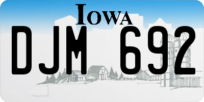 IA license plate DJM692