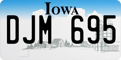 IA license plate DJM695