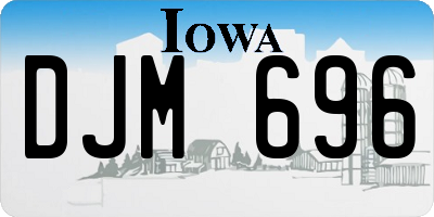 IA license plate DJM696