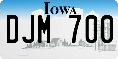 IA license plate DJM700