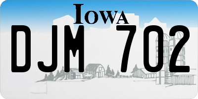 IA license plate DJM702
