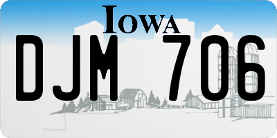 IA license plate DJM706