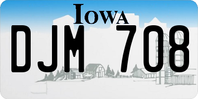 IA license plate DJM708