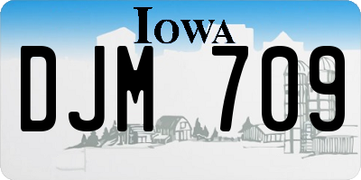 IA license plate DJM709