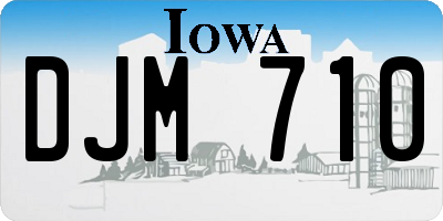 IA license plate DJM710