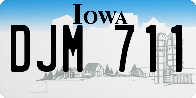 IA license plate DJM711