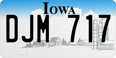IA license plate DJM717