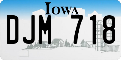 IA license plate DJM718