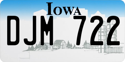 IA license plate DJM722