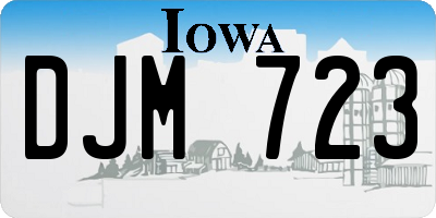 IA license plate DJM723
