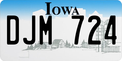 IA license plate DJM724