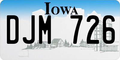 IA license plate DJM726