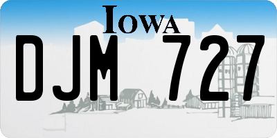 IA license plate DJM727