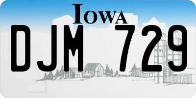 IA license plate DJM729