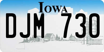 IA license plate DJM730