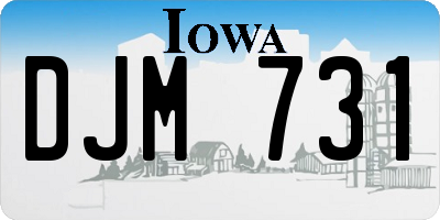 IA license plate DJM731