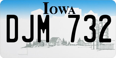 IA license plate DJM732