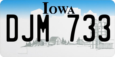 IA license plate DJM733