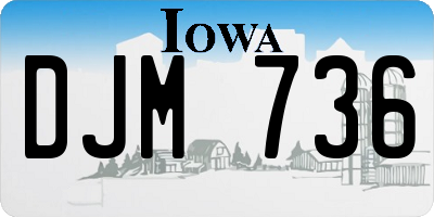 IA license plate DJM736