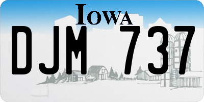 IA license plate DJM737