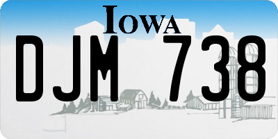 IA license plate DJM738