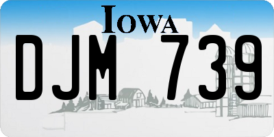 IA license plate DJM739