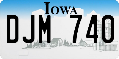 IA license plate DJM740