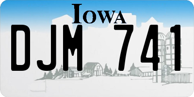 IA license plate DJM741