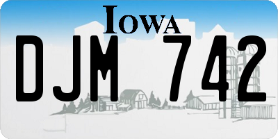 IA license plate DJM742