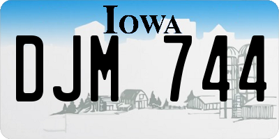 IA license plate DJM744