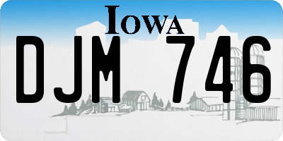 IA license plate DJM746