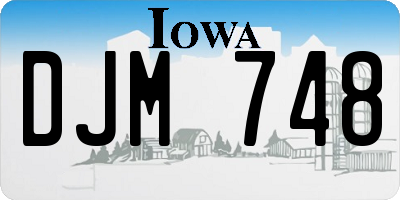 IA license plate DJM748