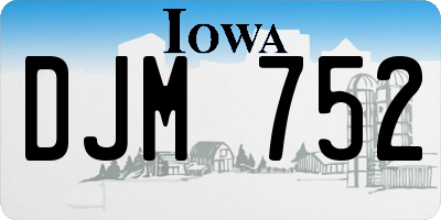 IA license plate DJM752