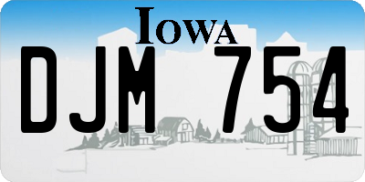 IA license plate DJM754
